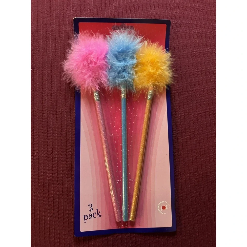 Lot Of 2 Packs Of Y2K Jot Pencils Sparkly Feather Colorful School Supplies